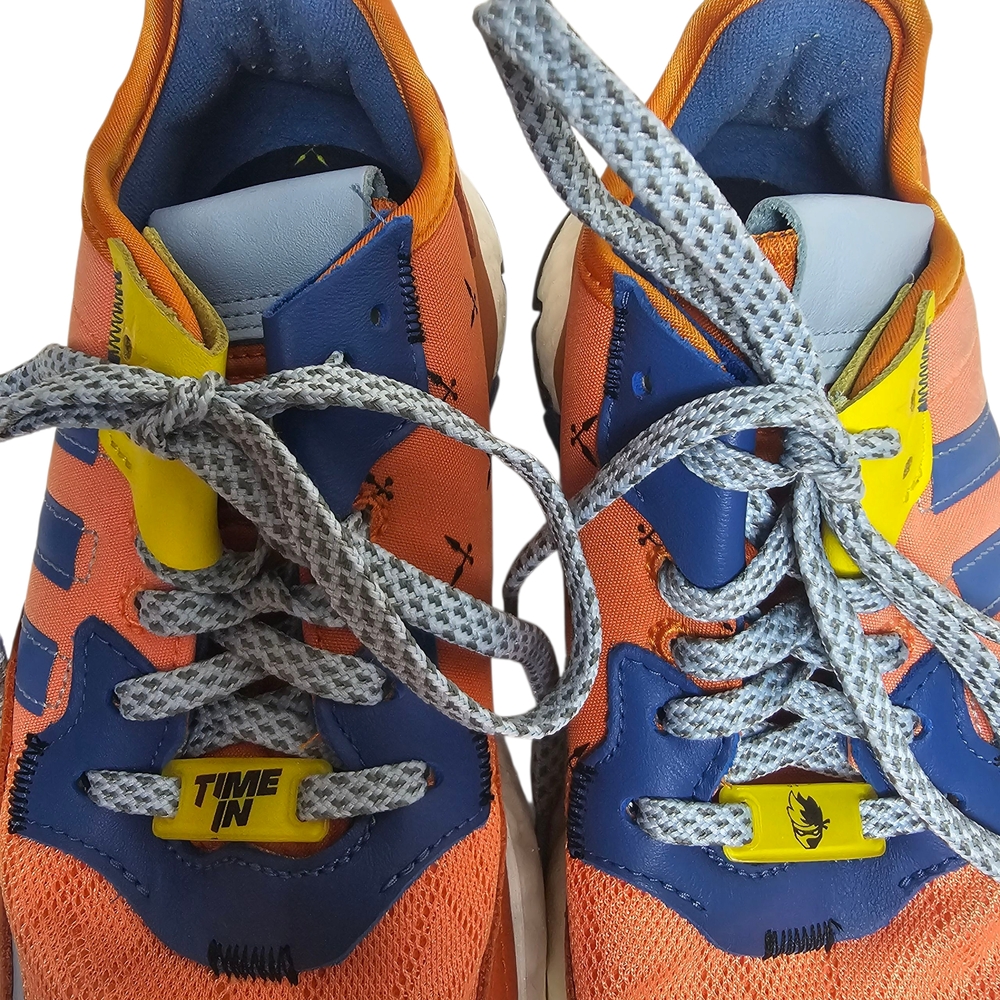 Adidas X Ninja Orange Blue Nite Jogger Time In Mesh Leather Sneakers Size 6.5 - Picture 5 of 12